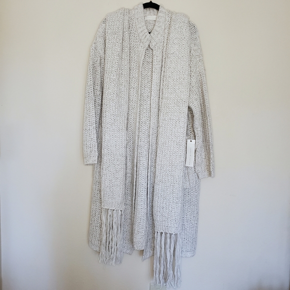 NWT HappyXNature Oversized Knit Cardigan + Scarf - Picture 3 of 6